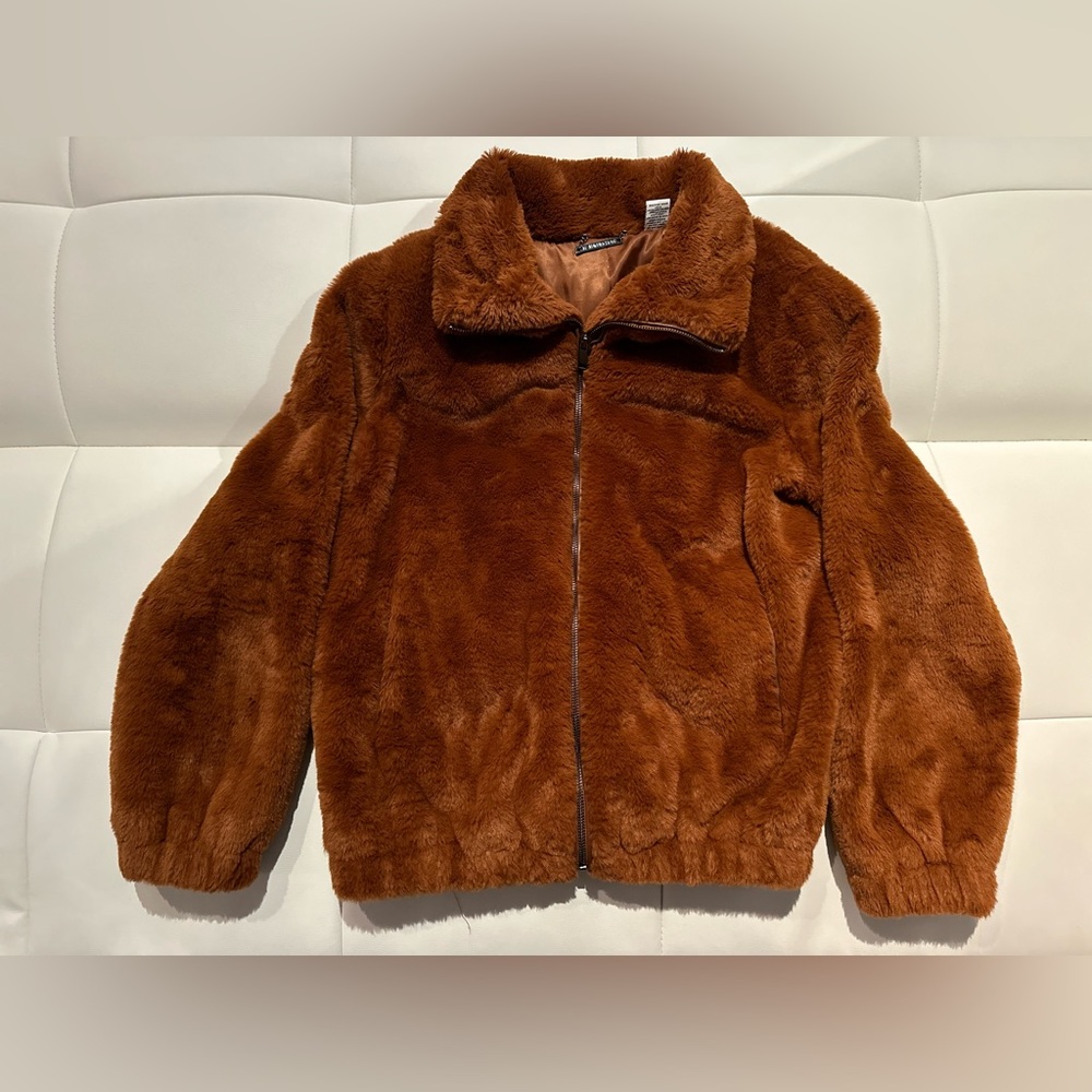 Brown Teddy Faux Fur Jacket